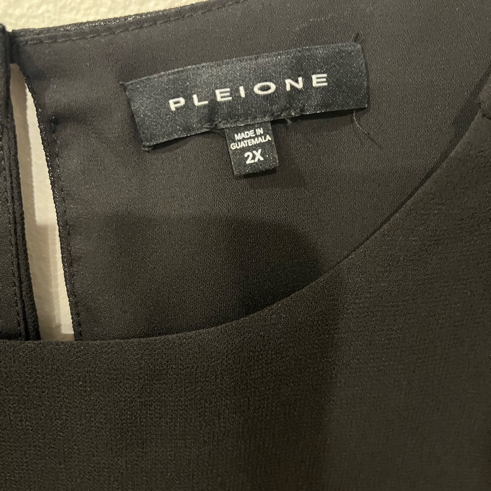 🩷 2 for $15 Pleione Nordstrom Black Sheer Puff-Sleeve Chiffon Blouse - Picture 5 of 8